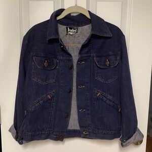 Vintage Branford Dark‎ Wash Stretch Denim Jacket